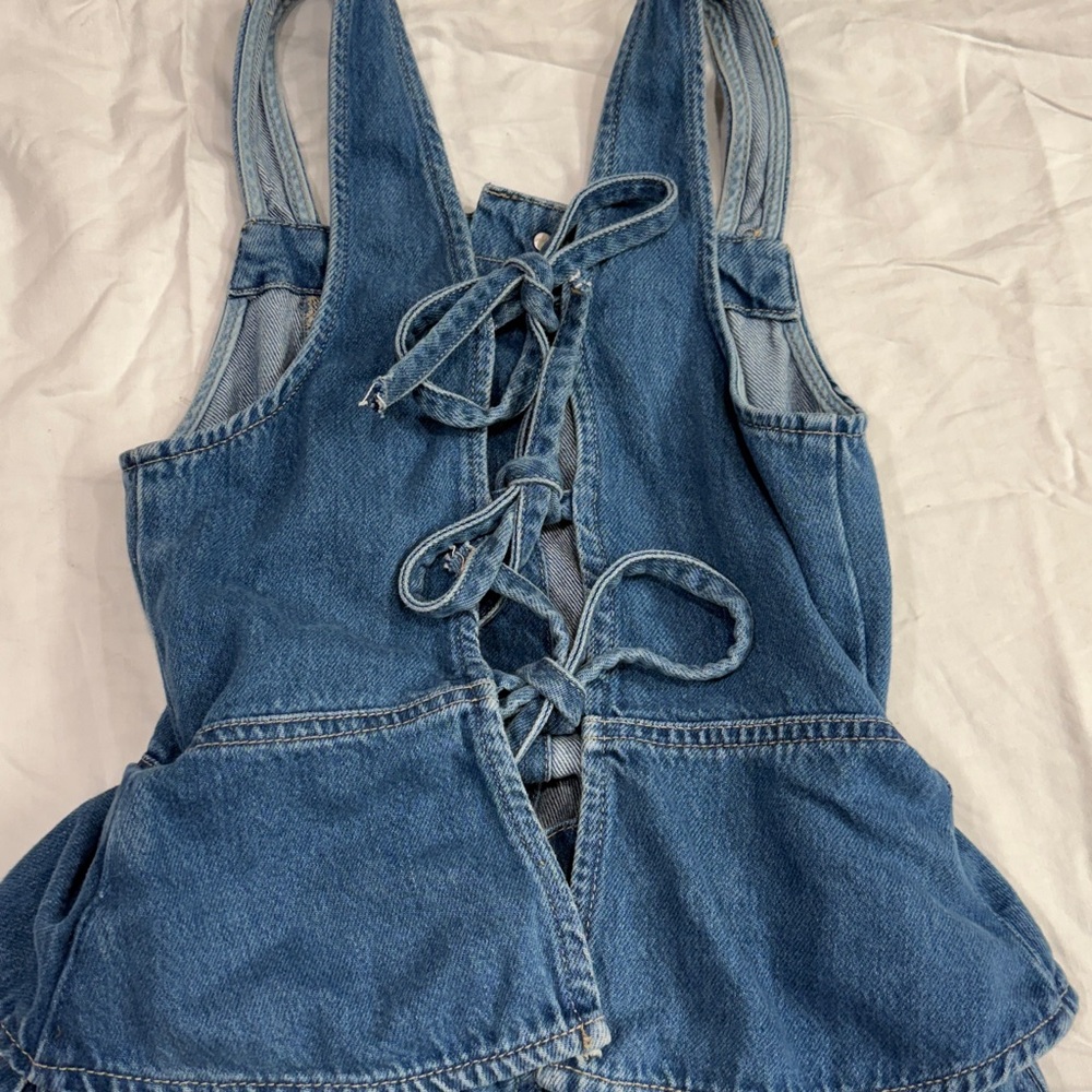We The Free Blue Denim Overalls - Picture 7 of 8